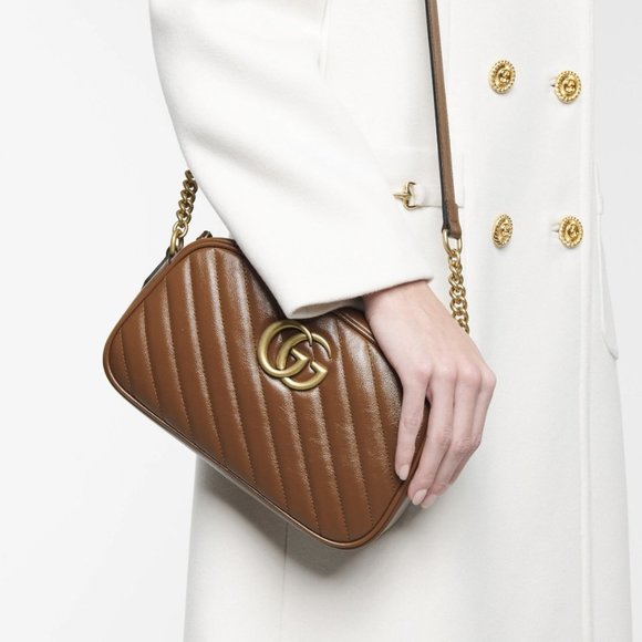 Gucci 447632 GG Marmont Diagonal Matelassé Leather Cross Body Bag - Picture 3 of 11